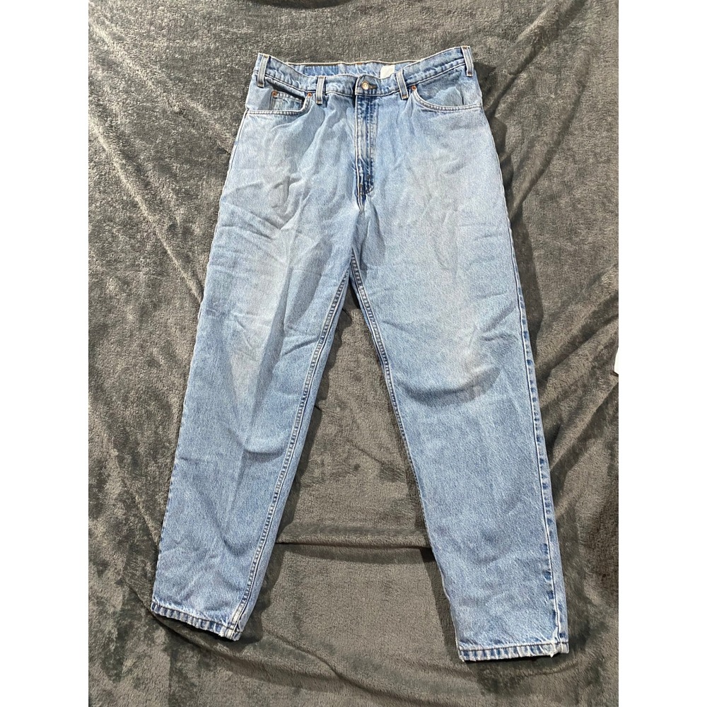 Vintage Levis 550 Orange Tab Relaxed Fit Tapered Jeans Light Wash 38x32 1994